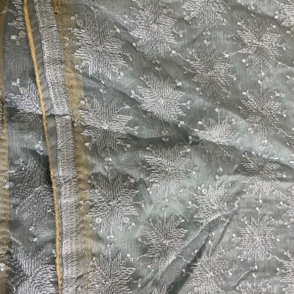 A tone to tone beautiful grey chiffon dupatta. Super light and super classy! - Picture 1 of 2